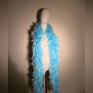 90s Vintage Icing by Claire’s Sky Blue Tinsel Feather Boa